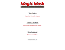 Tablet Screenshot of magicmask.com